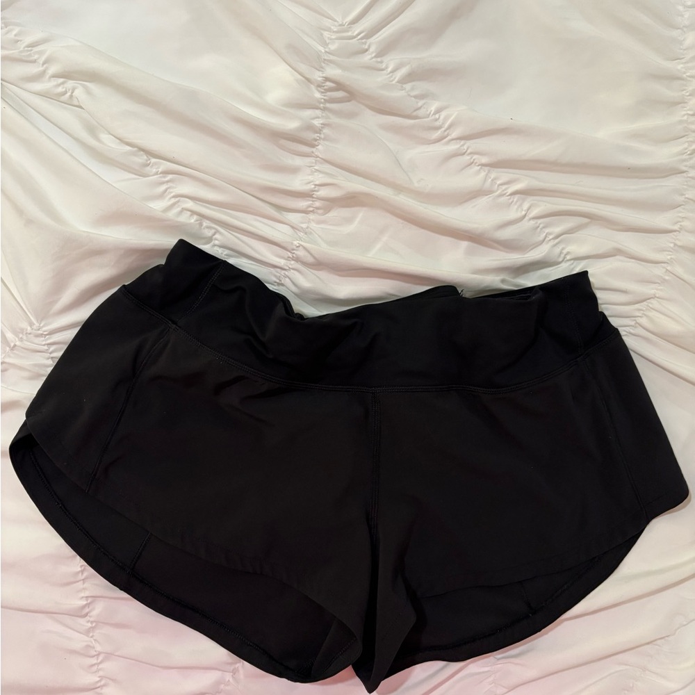 Women's Black Lululemon Speed Up Shorts